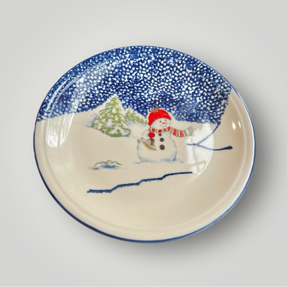 Thomson Pottery Snowman Plate Discontinued Christmas Holiday Collectible Used - Picture 11 of 15